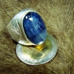 แหวนเงินพลอยยี่หล่า(คะยาไนต์) สำเนา