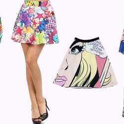 "POP ART SKIRT" กระโปรงการ์ตูนและลายเส้นอาร์ตๆ ไอเท็มสุดฮอตฮิต นาทีนี้ห้ามพลาด !!!