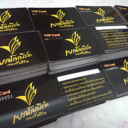 การพิมพ์การ์ด บัตร PVC ทนทาน ฉีกไม่ขาด กันน้ำ