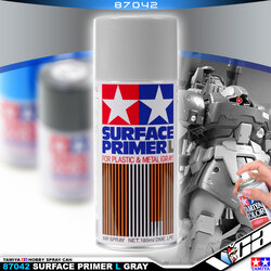SURFACE PRIMER (L) FOR PLASTIC & METAL GRAY 180ML