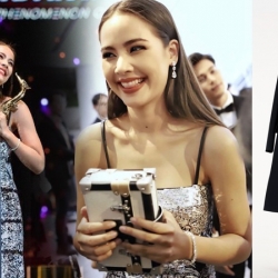 ญาญ่า อุรัสยา เสปอร์บันด์ กับชุดเดรสออกงานยาวแฟชั่นมูลค่าสมศักดิ์ศรี รางวัลสุพรรณหงส์ชิ้นแรกในชีวิต