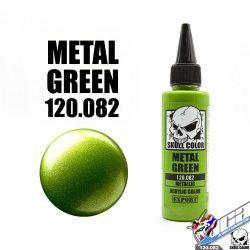 SKULL COLOR 120.082 METAL GREEN ACRYLIC COLOR 60ML (METALLIC) สีอะครีลิกสำหรับพลาสติก โมเดล