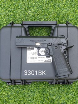 ปืนอัดแก๊ส Golden Eagle รุ่น 3301 Hi-Capa 4.3 สีดำล้วน (GAS System)