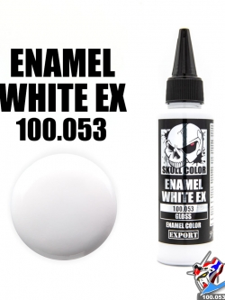 SKULL COLOR 100.053 WHITE EX ENAMEL COLOR 60ML (GLOSS) สีอะครีลิกสำหรับพลาสติก โมเดล