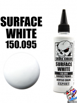 SKULL COLOR 150.095 SURFACE WHITE ACRYLIC 120ML (SURFACE PRIMER) สีอะครีลิกสำหรับพลาสติก โมเดล