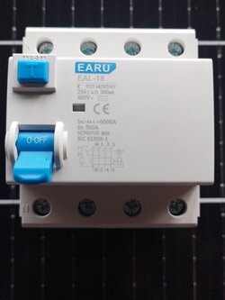 เบรกเกอร์กันดูด RCCB / EAL-18 AC 25A 4P 300mA