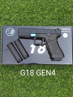 ปืนอัดแก๊ส WE รุ่น GLOCK 18C GEN 4 สีดำ (GAS System)