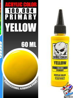 SKULL COLOR 100.004 YELLOW ACRYLIC COLOR 60ML (PRIMARY) สีอะครีลิกสำหรับพลาสติก โมเดล