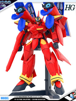 HG YF-19 FIRE VALKYRIE WITH SOUND BOOSTER
