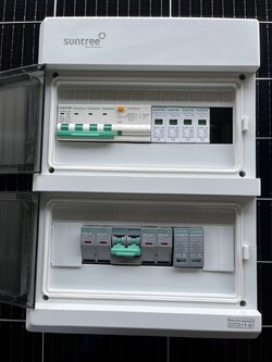 SUNTREE ตู้คอมบายเนอร์ ระบบโซลาร์รูฟท็อป 10Kw 3P พร้อม RCBO 25A