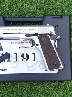 ปืนอัดแก๊ส Double Bell รุ่น 723Y M1911A1 สีเงิน (GAS System)