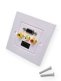 KEN : IW-840L HDMI (L type) , VGA , AV (RCA) WALL PLATE