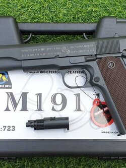 ปืนอัดแก๊ส Double Bell รุ่น 723 M1911A1 สีดำ (GAS System)
