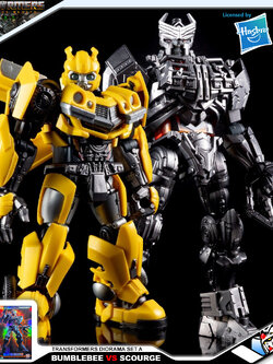 🔥【SALE】BLOKS BUMBLEBEE VS SCOURGE DIORAMA SET A