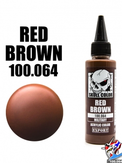 SKULL COLOR 100.064 RED BROWN ACRYLIC COLOR 60ML (MILITARY COLOR) สีอะครีลิกสำหรับพลาสติก โมเดล