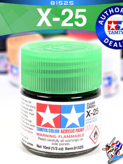 ACRYLIC X-25 CLEAR GREEN
