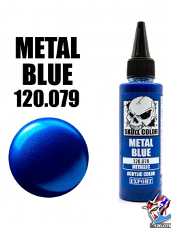 SKULL COLOR 120.079 METAL BLUE ACRYLIC COLOR 60ML (METALLIC) สีอะครีลิกสำหรับพลาสติก โมเดล