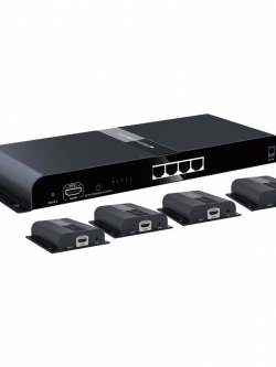 VANZEL รุ่น LH-104E 4 PORT HDMI EXTENDER SPLITTER OVER CAT6 WITH IR UP TO 120 M. WITH 4 RX UNITS