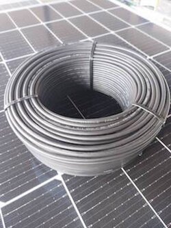 สายไฟ PV1-f ขนาด 4 sqm โซลาร์เซลล์ สีดำ