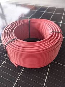 สายไฟ PV1-f ขนาด 4 sqm สีแดง