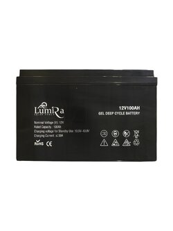 แบตเตอรี่ Deep Cycle GEL 100Ah 12V ยี่ห้อ LUMIRA