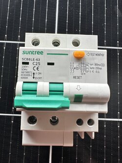 เบรกเกอร์กันดูด RCBO SUNTREE / SCB8LE-63 AC 25A 2P 300mA
