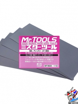 MR.HOBBY MT303 MR.WATERPROOF SAND PAPER #180 (4PCS)