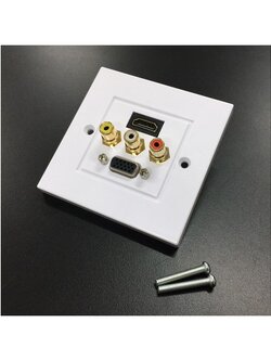 KEN : IW-HVRCA HDMI, VGA, AV (RCA) Wall Plate