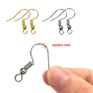 ก้านต่างหูสแตนเลส แบบเกี่ยว 20 มม. (Stainless Steel) กว้าง20.5MM X สูง20MM