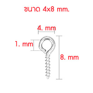 สกรูก้านเสียบ 4x8 มม สแตนเลส ( Stainless Steel)