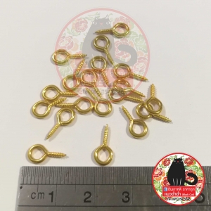 สกรูอายพิณ สีทอง ขนาด 10 mm. 20 ตัว 15 บาท