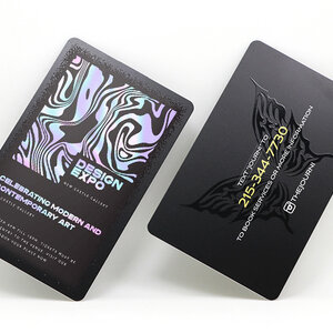 บัตรสปอต UV พิมพ์ฟอยล์สีรุ้ง