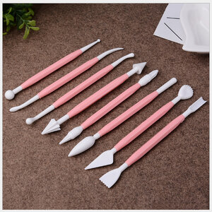 พร้อมส่ง.! ไม้ปั้น สุดคุ้ม 8 ชิ้น 16 หัวการ ใช้งาน (คละสี)