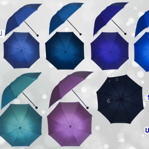 ร่มพับ3ตอนสีพื้นยูวีนอก