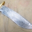 Ash damascus steel custom handmade bowie knife 12"