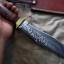 มีดDAMASCUS STEEL Ash damascus steel handmade hunting bowie knife 12.5" Canada