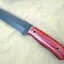 มีดพกสั่น ALONZO KNIVES USA CUSTOM HANDMADE TANTO POWDER COATED 1095 STEEL KNIFE 293