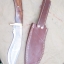มีดเหล็ก Damascus steel custom handmade hunting bowie knife 12"
