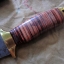 มีดDAMASCUS STEEL Ash damascus steel handmade hunting bowie knife 12.5" Canada