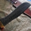 มีดDAMASCUS STEEL Ash damascus steel handmade hunting bowie knife 12.5" Canada