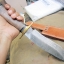 Ash damascus steel custom handmade bowie knife 12"