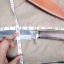 Ash damascus steel custom handmade bowie knife 12"