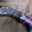 มีด ALONZO KNIVES USA CUSTOM HANDMADE DAMASCUS TACTICAL HUNTING KNIFE RAM HORN