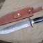 มีดเดินป่าJohn Smith's Custom Handmade Damascus Steel Bowie Knife Hunting Camping Tactical จากประเทศ UK. (C5)