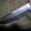 มีดDAMASCUS ASH DS4W Damascus steel handmade hunting bowie knife 13"