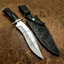IMPACT CUTLERY RARE CUSTOM D2 BOWIE KNIFE BULL HORN HANDLE