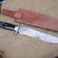 มีดเดินป่าJohn Smith's Custom Handmade Damascus Steel Bowie Knife Hunting Camping Tactical จากประเทศ UK. (C5)