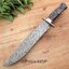 มีดเดินป่าJohn Smith's Custom Handmade Damascus Steel Bowie Knife Hunting Camping Tactical จากประเทศ UK. (C5)
