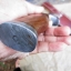เหล็กลายของแท้Damascus steel custom handmade hunting bowie knife 13"