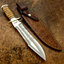 IMPACT CUTLERY RARE CUSTOM D2 BOWIE KNIFE OLIVE WOOD HANDLE